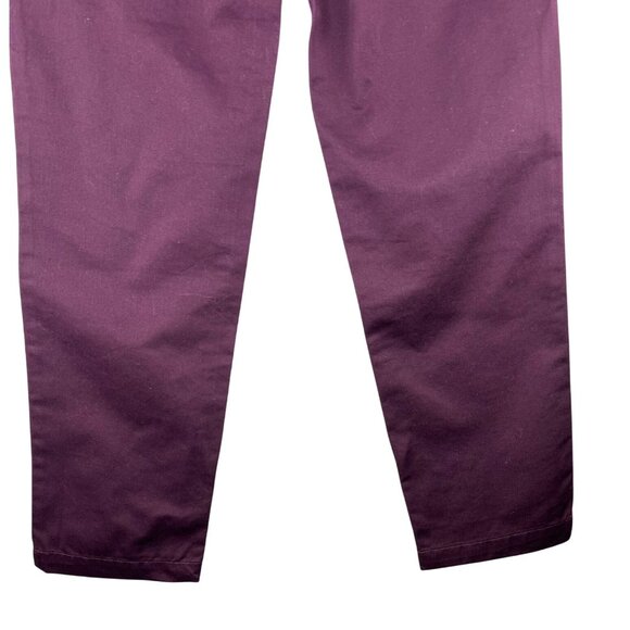 Dockers Women’s Flat Front Slim Tapered Pants Khaki Burgundy Size 12L - Picture 15 of 16